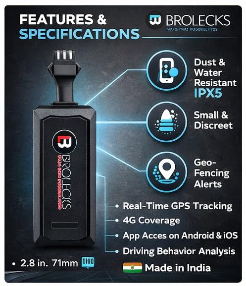 Real Time GPS Tracker for Car & Bike | 4G Vehicle Tracking Device | Geo-Fencing Alerts | Driving Behaviour Analysis | Dust & Water Resistant IPX5 | Android & iOS App | Made in India